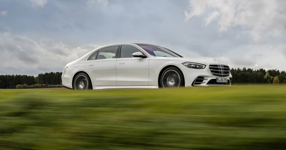 2023 Mercedes-Benz S Class White Driving