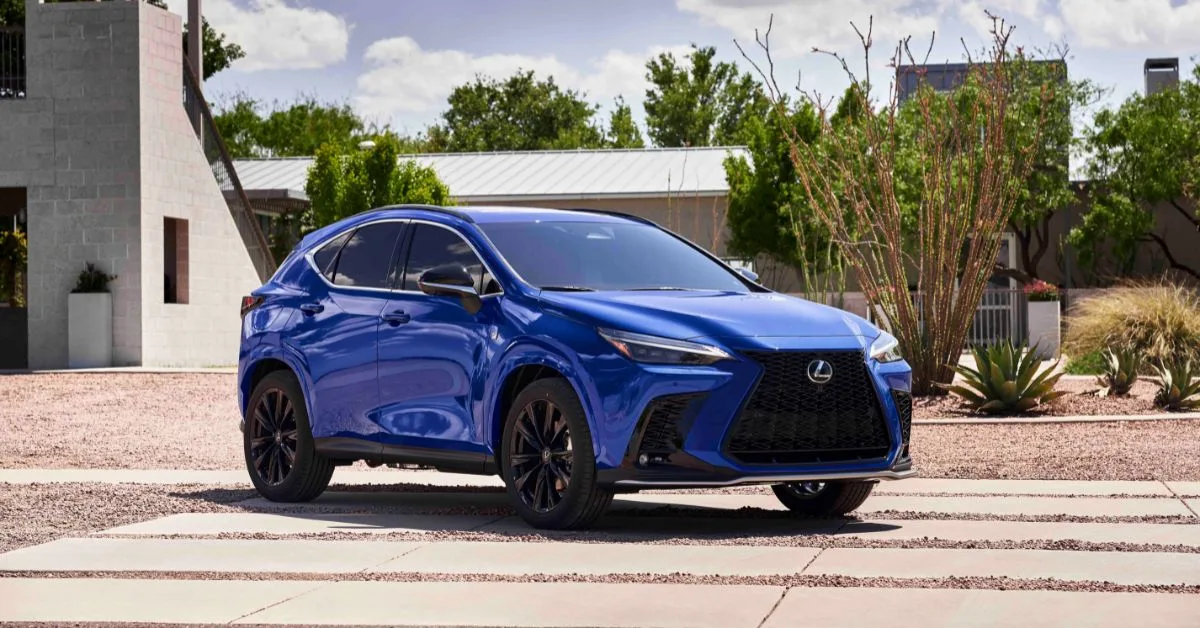 2024 Lexus NX Blue Front Stand Still