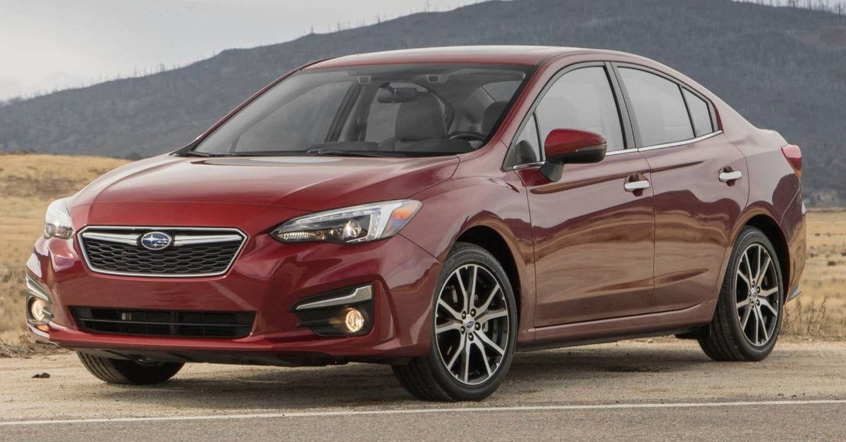 2019 Subaru impreza Sedan, Red, best first cars under $15k