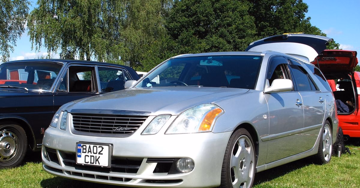 2002 Toyota Mark II Blit 2.5iR-V wagon with the 1JZ-GTE turbo six, a JDM wagon