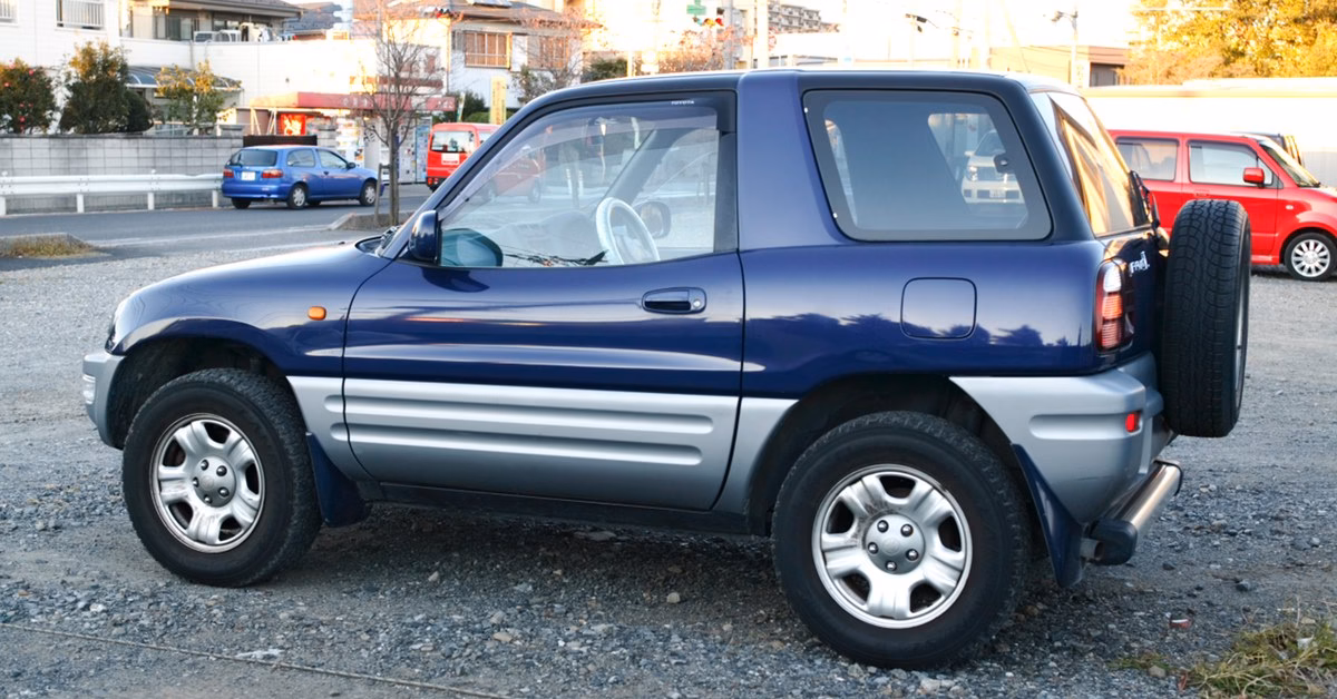 First-generation Toyota RAV4 three-door in blue