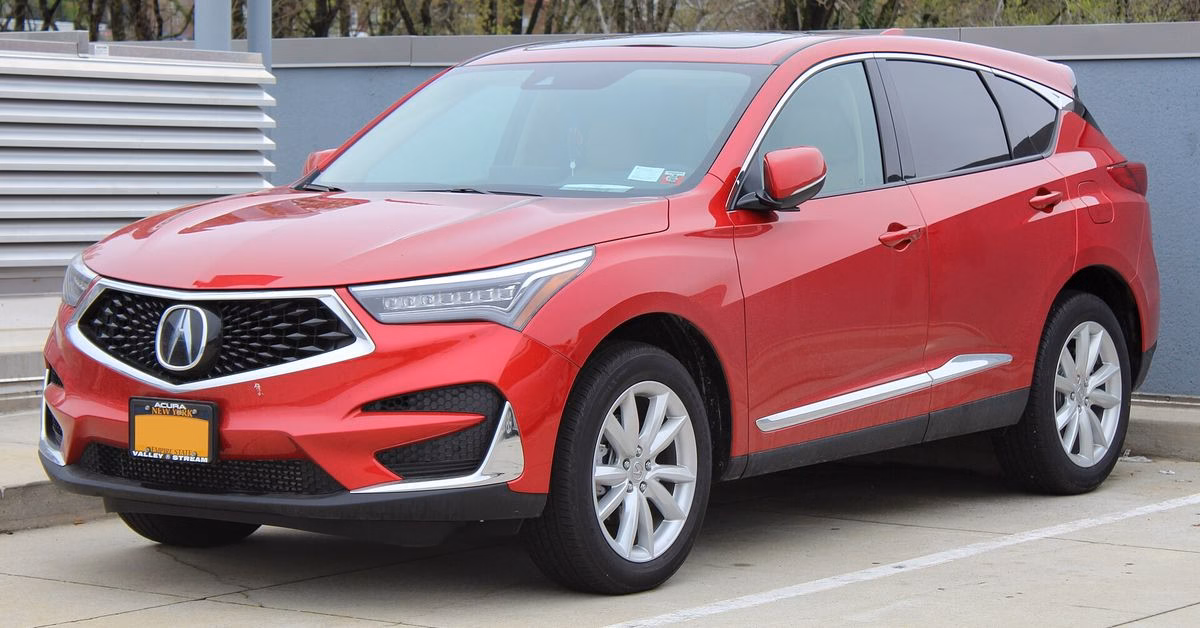 Red 2019 Acura RDX seen from the front